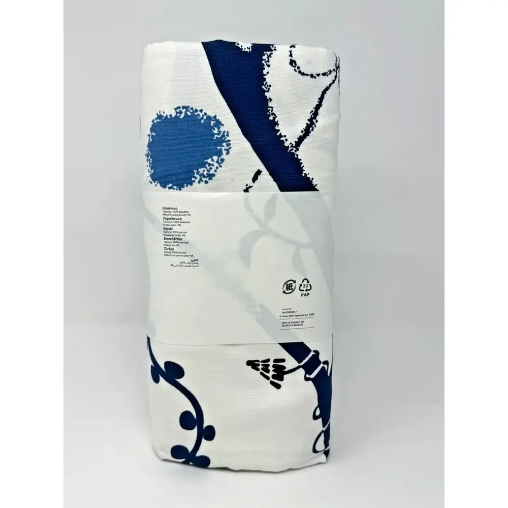 IKEA REVFINGERÖRT Pre-cut Fabric Botanical White Multicolor59x118